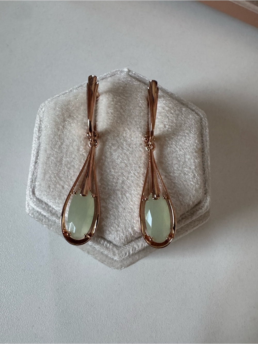 14K 585 Rolled Rose Gold Earrings